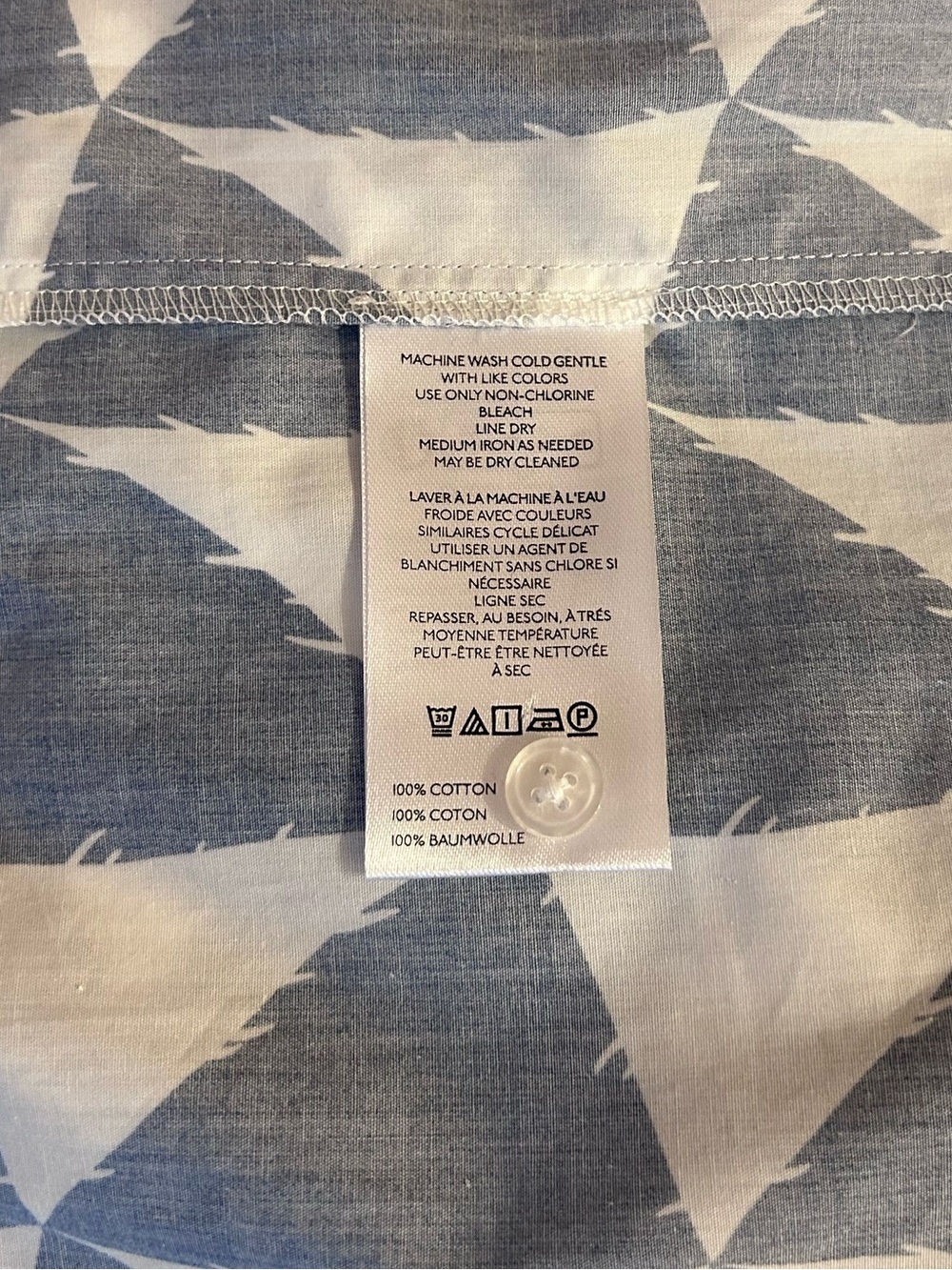Maeve Bettina Shirtdress Blue and White Geometric NWT - Picture 11 of 12